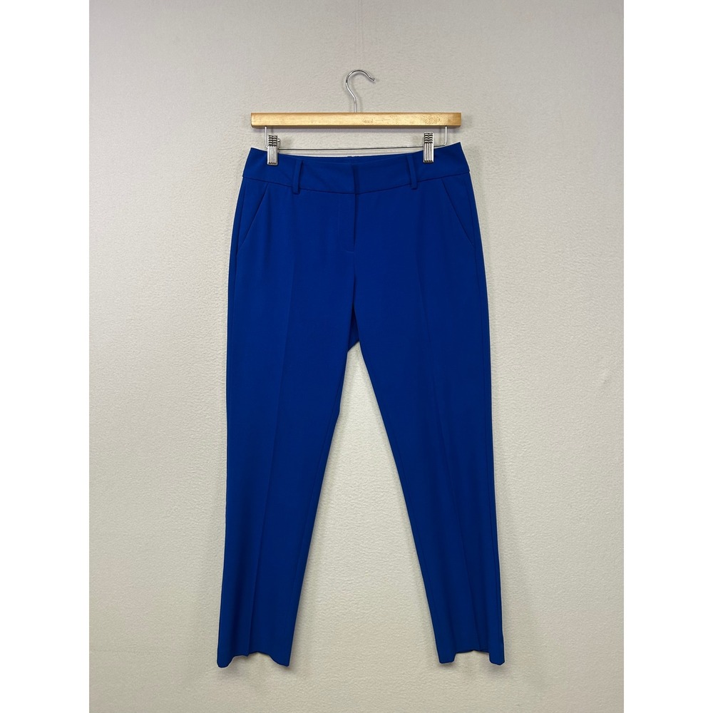 New York & Company Career Professional Womens 2 Blue Tapered Dress Pants